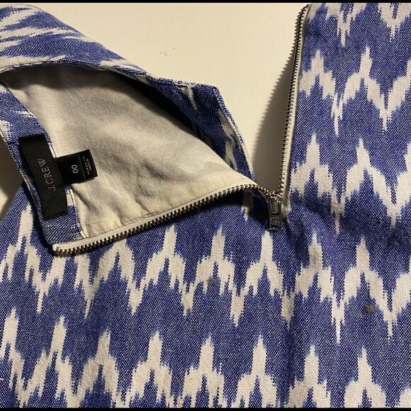 J. Crew Cotton Blue White Tank Top Size 00 - Picture 5 of 11